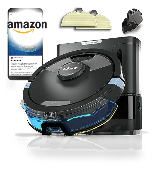 Matrix Plus 2in1 Robot Vacuum & Mop with Sonic Mopping and Self Empty Base — Smart Cleaning Robots, Shark