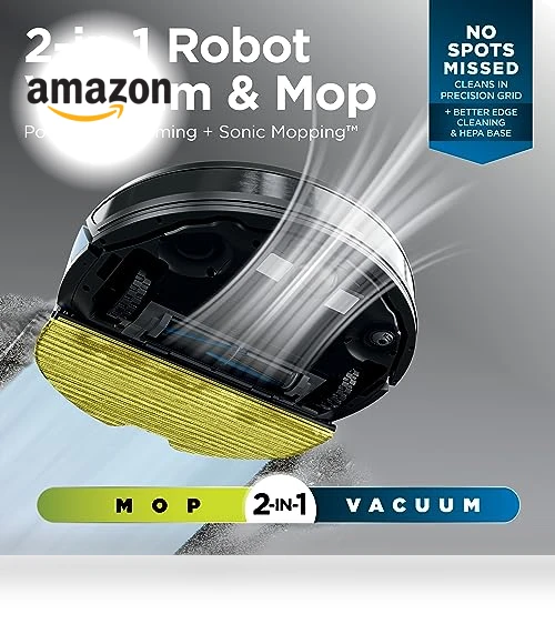 Matrix Plus 2in1 Robot Vacuum & Mop with Sonic Mopping and Self Empty Base — Smart Cleaning Robots, Shark