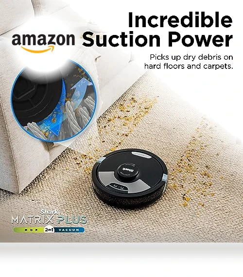 Matrix Plus 2in1 Robot Vacuum & Mop with Sonic Mopping and Self Empty Base — Smart Cleaning Robots, Shark