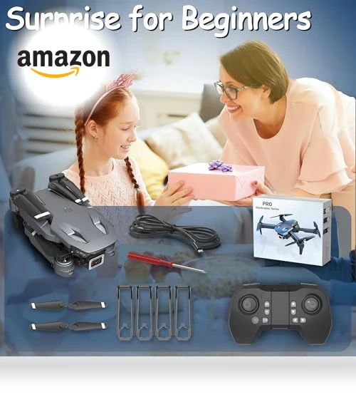 Mini Drone with Camera 1080P HD, Foldable RC Quadcopter for Adults and Kids — Drones, Wipkviey