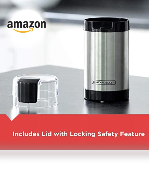 One Touch Coffee Grinder with Stainless Steel Blades — Electric Blade Coffee Grinders, BLACK+DECKER