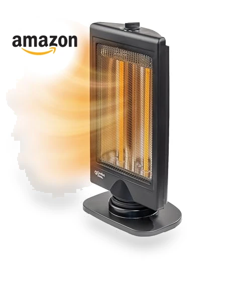 Oscillating Portable Space Heater with Adjustable Tilt and Overheat Protection — Portable Heating Solutions, Comfort Zone