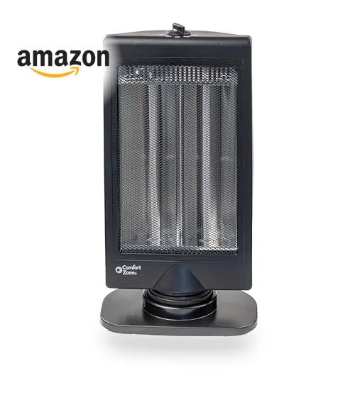 Oscillating Portable Space Heater with Adjustable Tilt and Overheat Protection — Portable Heating Solutions, Comfort Zone
