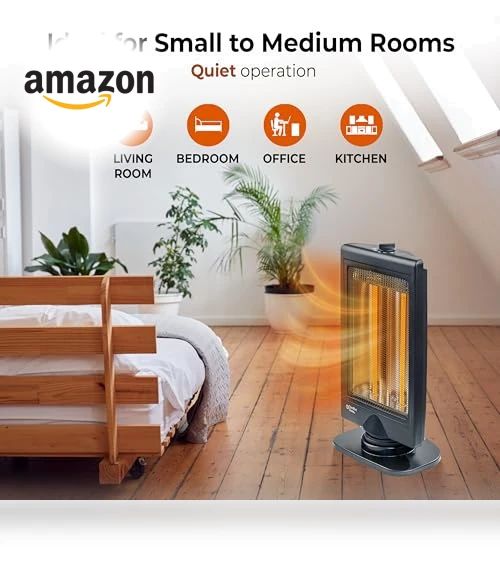 Oscillating Portable Space Heater with Adjustable Tilt and Overheat Protection — Portable Heating Solutions, Comfort Zone