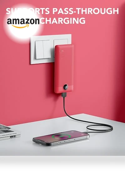 Portable Charger with Built-in Cables and AC Wall Plug, 10000mAh Power Bank — Charging Solutions, VRURC