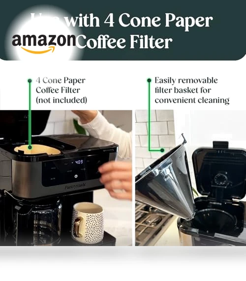Programmable Coffee Maker with Single Serve Brewer - 12-Cup & K-Cup Compatible — Coffee Makers, Pantrymade