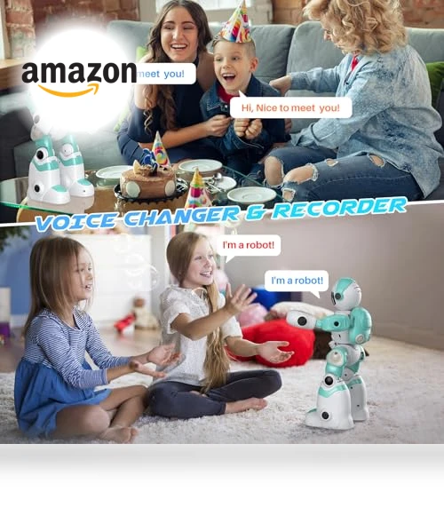 Programmable Remote Control Robot for Kids with Voice Changer and Dance Moves — Interactive Figures & Robots