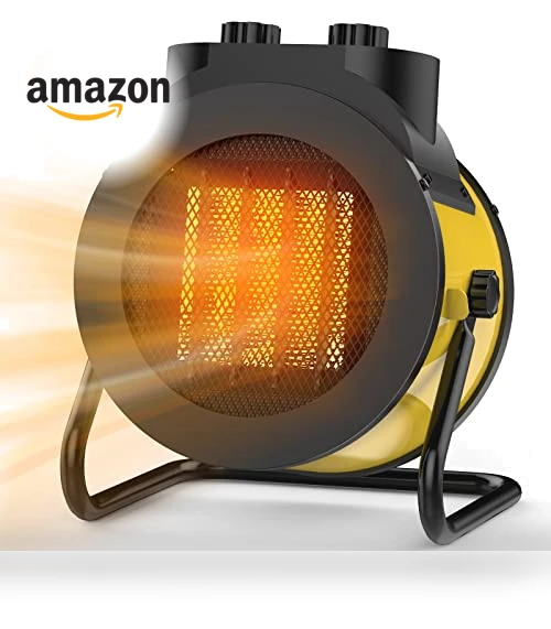 PTC Ceramic Space Heater, 1500W Fast Heating Indoor Electric Heater with Adjustable Angle — Portable Heating Solutions, Elevoke