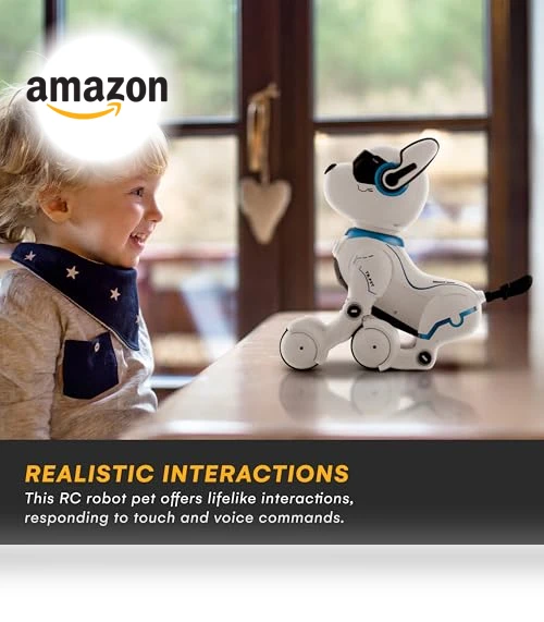 Rechargeable Robot Dog - Interactive Smart Robo Dog for Kids — Interactive Figures & Robots, Top Race