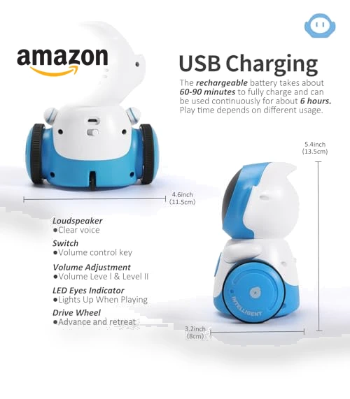 Rechargeable Smart Talking Robot Toy for Kids — Interactive Figures & Robots, GILOBABY