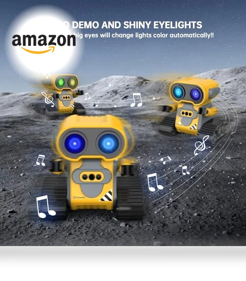 Remote Control Robot Toy with Gesture Sensing and Auto-Demo — Interactive Figures & Robots, Hamourd