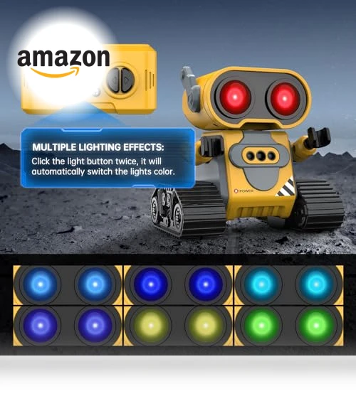 Remote Control Robot Toy with Gesture Sensing and Auto-Demo — Interactive Figures & Robots, Hamourd