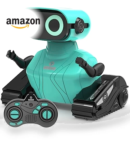 Remote Control Robot Toy with LED Eyes and Dance Moves for Kids — Interactive Figures & Robots, GILOBABY