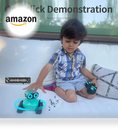 Remote Control Robot Toy with LED Eyes and Dance Moves for Kids — Interactive Figures & Robots, GILOBABY