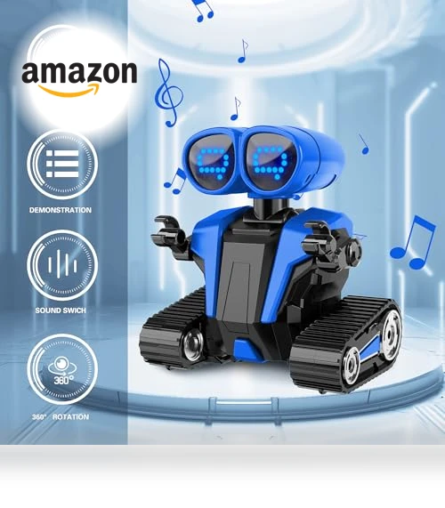 Remote Control Robot Toy with LED Eyes for Kids — Interactive Figures & Robots, MindPal