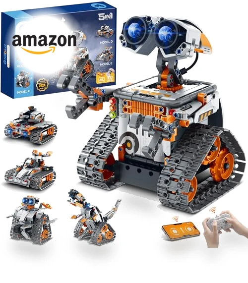 Robot Building Kit with Remote Control STEM Gifts for Kids — Construction Kits, Sillbird