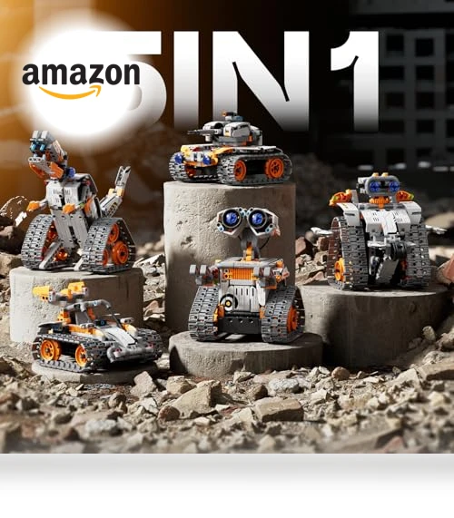 Robot Building Kit with Remote Control STEM Gifts for Kids — Construction Kits, Sillbird