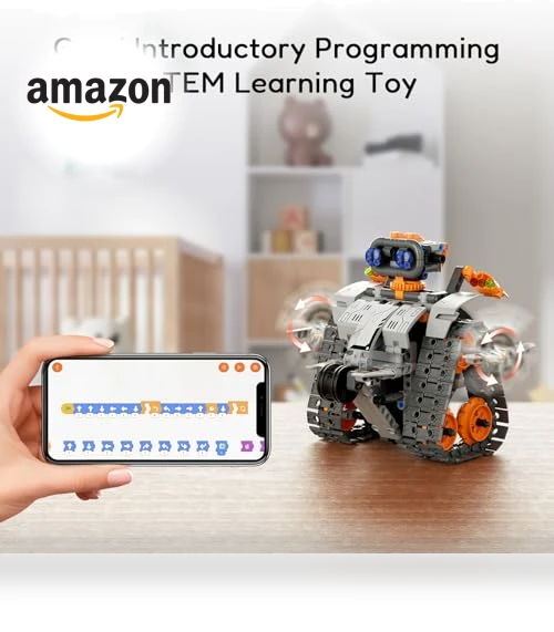 Robot Building Kit with Remote Control STEM Gifts for Kids — Construction Kits, Sillbird