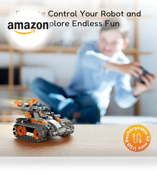 Robot Building Kit with Remote Control STEM Gifts for Kids — Construction Kits, Sillbird