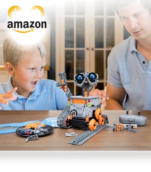 Robot Building Kit with Remote Control STEM Gifts for Kids — Construction Kits, Sillbird
