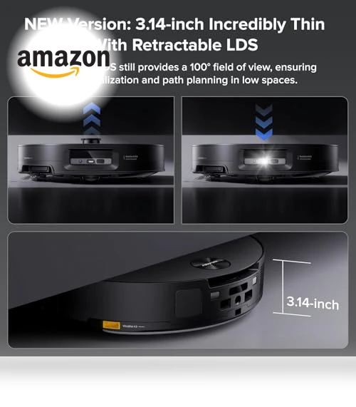 Robot Vacuum and Mop, 22,000Pa Suction, AI Obstacle Avoidance, Ultra Thin, Self Cleaning Dock — Smart Cleaning Robots, Roborock