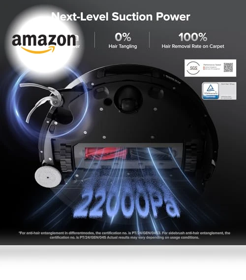 Robot Vacuum and Mop, 22,000Pa Suction, AI Obstacle Avoidance, Ultra Thin, Self Cleaning Dock — Smart Cleaning Robots, Roborock