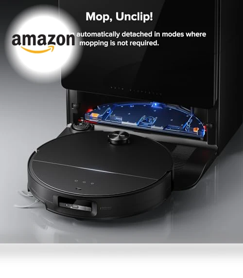 Robot Vacuum and Mop, 22,000Pa Suction, AI Obstacle Avoidance, Ultra Thin, Self Cleaning Dock — Smart Cleaning Robots, Roborock
