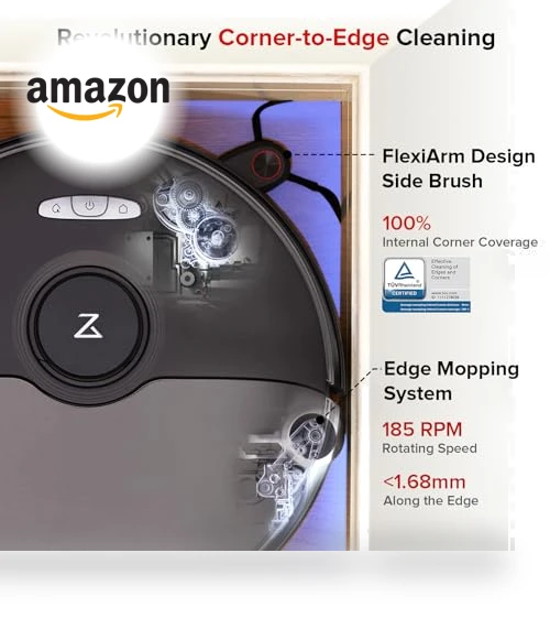 Robot Vacuum and Mop, All-in-One Dock, PreciSense LiDAR Navigation, Smart Dirt Detection, Self-Emptying — Smart Cleaning Robots, Roborock