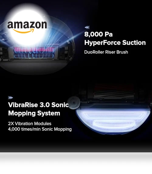 Robot Vacuum and Mop, All-in-One Dock, PreciSense LiDAR Navigation, Smart Dirt Detection, Self-Emptying — Smart Cleaning Robots, Roborock