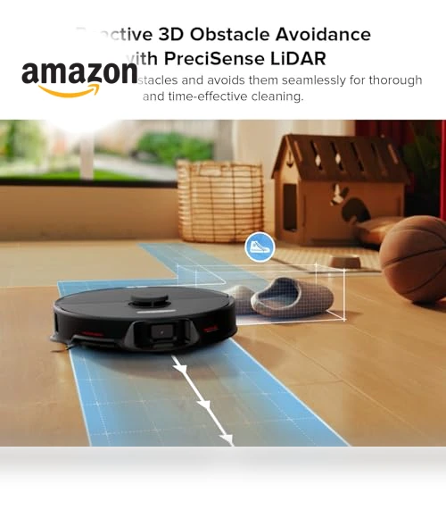 Robot Vacuum and Mop, All-in-One Dock, PreciSense LiDAR Navigation, Smart Dirt Detection, Self-Emptying — Smart Cleaning Robots, Roborock
