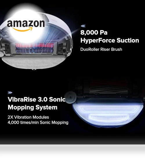 Robot Vacuum and Mop, All-in-One Dock, PreciSense LiDAR Navigation, Smart Dirt Detection — Smart Cleaning Robots, Roborock