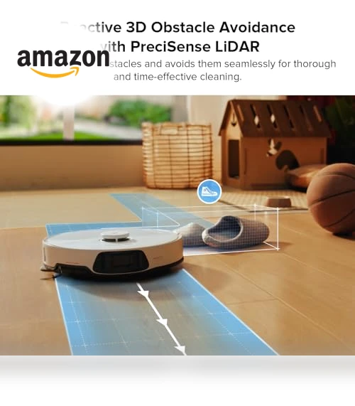 Robot Vacuum and Mop, All-in-One Dock, PreciSense LiDAR Navigation, Smart Dirt Detection — Smart Cleaning Robots, Roborock