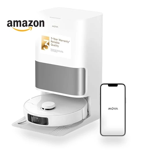 Robot Vacuum and Mop Combo with 13,000Pa Suction, Hot Water Mop Washing — Smart Cleaning Robots, MOVA