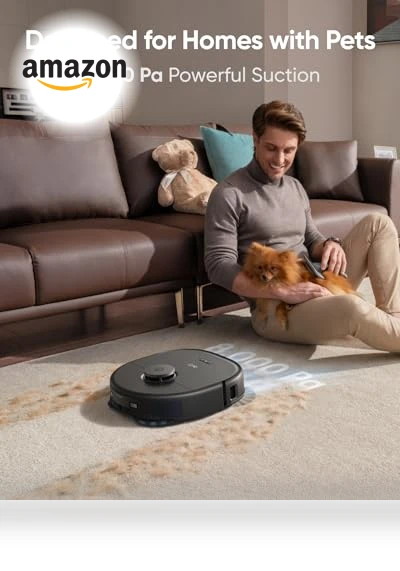 Robot Vacuum and Mop Combo with 8,000 Pa Suction, Auto Mop Washing, Self-Emptying — Smart Cleaning Robots, eufy