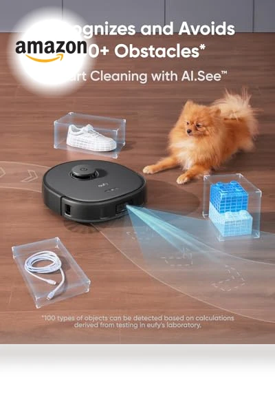 Robot Vacuum and Mop Combo with 8,000 Pa Suction, Auto Mop Washing, Self-Emptying — Smart Cleaning Robots, eufy