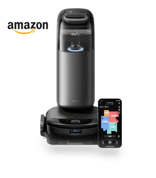 Robot Vacuum and Mop Combo with All-in-One Station, 8000 Pa Suction, Obstacle Avoidance — Smart Cleaning Robots, eufy