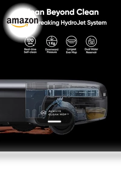 Robot Vacuum and Mop Combo with All-in-One Station, 8000 Pa Suction, Obstacle Avoidance — Smart Cleaning Robots, eufy