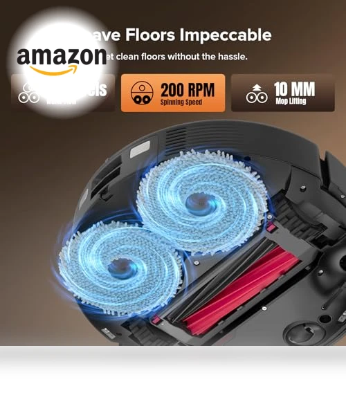 Robot Vacuum and Mop Combo with Self-Emptying & Refilling, 10,000Pa Suction — Smart Cleaning Robots, Roborock
