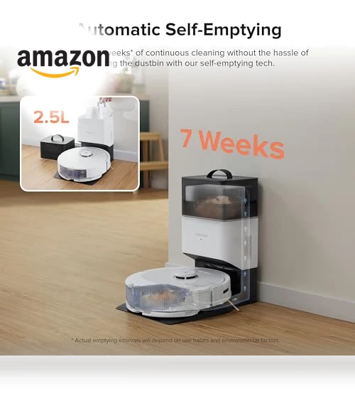 Robot Vacuum and Mop, Self-Emptying, Hands-Free Cleaning for up to 7 Weeks — Smart Cleaning Robots, Roborock