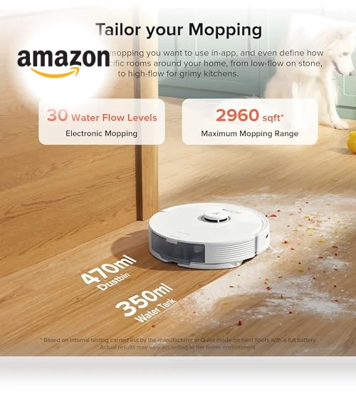 Robot Vacuum and Mop, Self-Emptying, Hands-Free Cleaning for up to 7 Weeks — Smart Cleaning Robots, Roborock