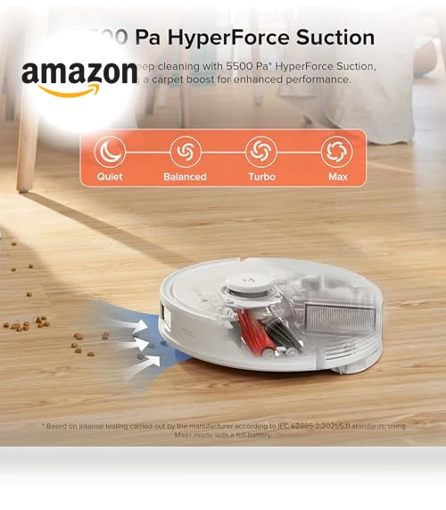 Robot Vacuum and Mop, Self-Emptying, Hands-Free Cleaning for up to 7 Weeks — Smart Cleaning Robots, Roborock
