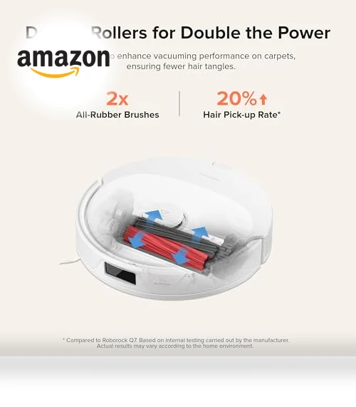 Robot Vacuum and Mop, Self-Emptying, Hands-Free Cleaning for up to 7 Weeks — Smart Cleaning Robots, Roborock