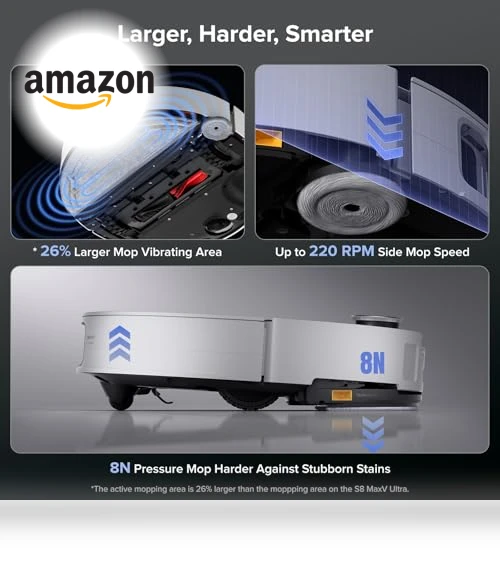 Robot Vacuum and Mop with AI Obstacle Avoidance, 22,000Pa Suction — Smart Cleaning Robots, Roborock