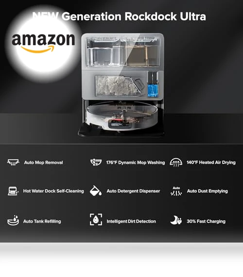 Robot Vacuum and Mop with AI Obstacle Avoidance, 22,000Pa Suction — Smart Cleaning Robots, Roborock