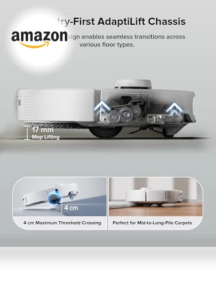 Robot Vacuum and Mop with Hot Water Washing, 18,500Pa Suction — Smart Cleaning Robots, Roborock