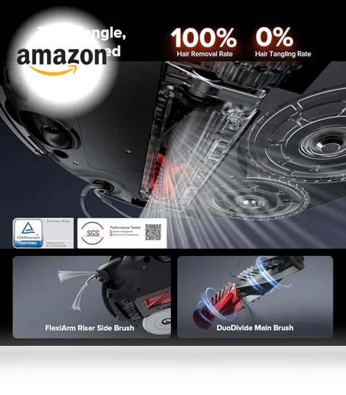 Robot Vacuum and Mop with Powerful Suction, Self-Emptying, Hot Air Drying — Vacuums, Roborock
