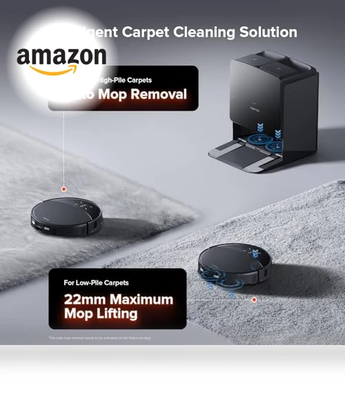 Robot Vacuum and Mop with Powerful Suction, Self-Emptying, Hot Air Drying — Vacuums, Roborock