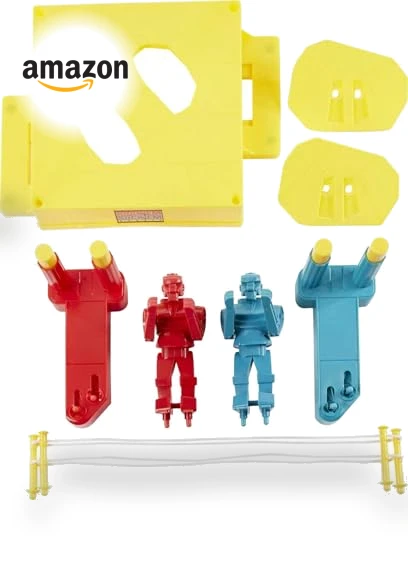 Rock 'Em Sock 'Em Robots Kids Game, Red Rocker vs Blue Bomber — Rock Tumblers, Mattel