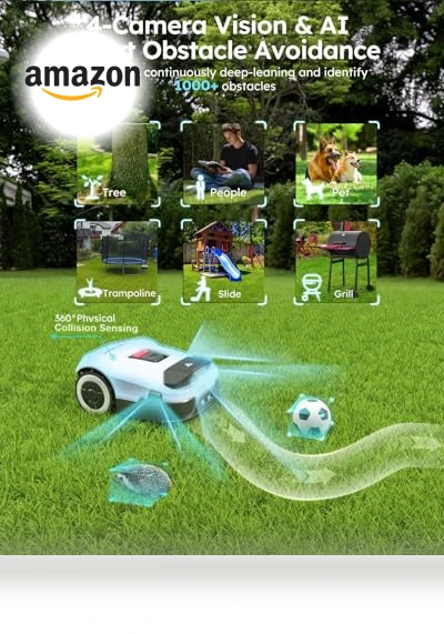 RTK+4-Eye Vision Robotic Lawnmower - No Wire, Automatic Mapping, 30 Multi-Zone Management — Autonomous Lawn Care, ANTHBOT