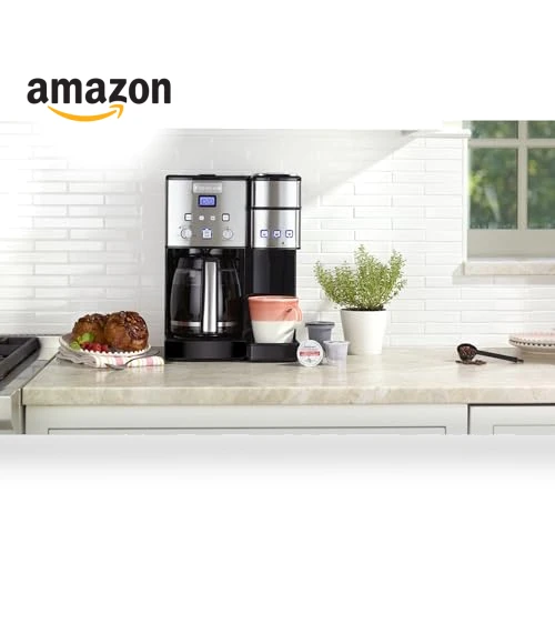 Single Serve + 12 Cup Coffee Maker, 3-Sizes: 6-Ounces, 8-Ounces and 10-Ounces, Stainless Steel — Coffee & Espresso Combos, Cuisinart